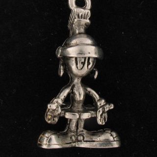 Charm Marvin The Martian Warner Bros Looney Tunes Wb Store Silver Figure 3d 4185