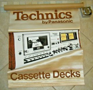 Vintage Technics Radio Store Advertising Sign/banner 1970 