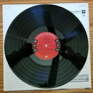 Vtg 33 Billie Holiday w/ Ray Ellis & His Orchestra ‎Lady In Satin Columbia ' 58 4