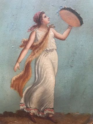 19th Century Classical Greek Roman Dancing Girl Oil Painting Grand Tour 4