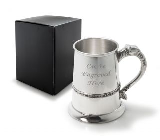 Personalised 1 Pint Pewter Tankard With Celtic Band - Can Be Engraved