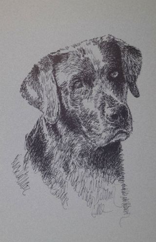Black Labrador Retriever Dog Art Print 82 Kline Word Drawing.  Name Added.