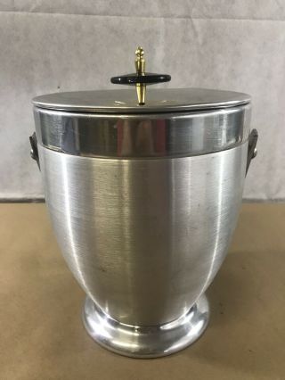 Vintage Kromex Ice Bucket Mid Century Modern Sputnik Atomic Age Aluminum K2