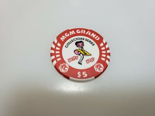 $5 Mgm Grand Casino Las Vegas Chip Collector Series With Betty Boop