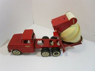 Vintage Tonka Pressed Steel & Plastic Cement Mixer Truck & Fire Engine Red 5