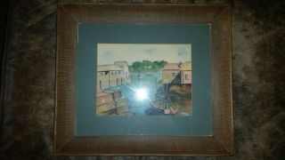 Harry Hall - England Costal Watercolor Painting - Mid Century