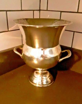 Large Vintage Silver Plate Ice Bucket Urn