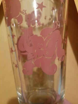 Vintage Libbey Cocktail Shaker Pink Elephant Glass 3