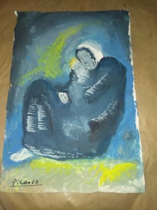 Pablo Picasso: Signed Oil On Canvas,  (gallery Stamp) Vintage Art - Years 1920