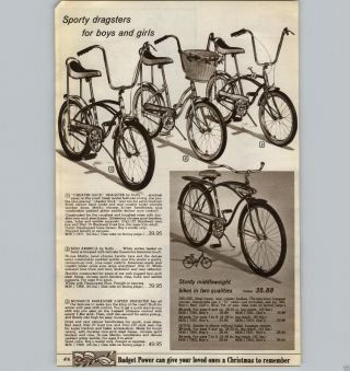 1967 Paper Ad Huffy Bicycle Cheater Slick Banana Seat High Handle Bars Dragster