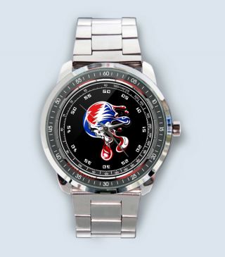 Get Grateful Dead Melting Steal Your Face Unisex Stainless Steel Metal Watch
