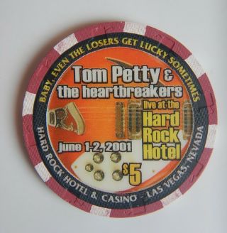 Hard Rock Hotel Las Vegas Le Tom Petty & The Heartbreakers $5 Casino Chip