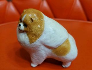Ron Hevener Buff Tan Cream Pomeranian Canine Dog Handmade Figurine Figure 2
