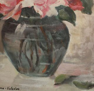 ANTIQUE FRENCH IMPRESSIONIST STILL LIFE OIL PAINTING SIGNED SUZANNE VALADON 8
