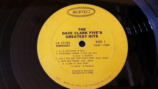 THE DAVE CLARK FIVE ' S GREATEST HITS LP Album (' 66) LN 24185 VG, 5