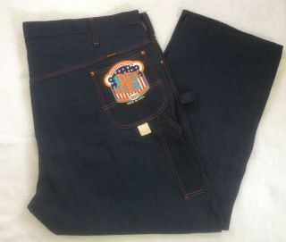 Washington Dee Cee Blue Jeans Nwt Mens 48x30 Red Stitch Vintage - Made In Usa -