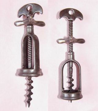 Antique French Aero Double - Screw Corkscrew (tire - Bouchon),  1880s