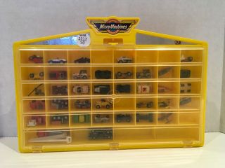 Vintage Micro Machine Case With 38 Micro Cars Inside