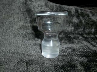 Vintage Lg Clear Solid Glass Crystal Bottle Decanter Stopper 3 1/2 " Tall (3)