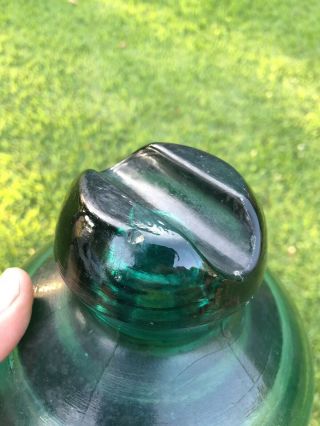 Large Blue Green No 16 Glass Insulator 5
