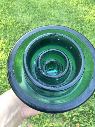 Large Blue Green No 16 Glass Insulator 6