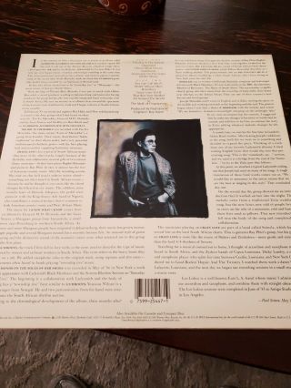 Paul simon graceland vinyl 1986 Warner Bros.  Records Inc. 2