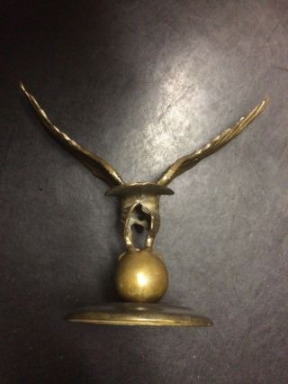Vintage Brass Bronze American Eagle Sculpture on Metal Base Figurine 11 
