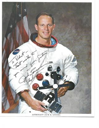 Astronaut Autographed 8x10 Nasa Photo Jack Lousma,  Skylab 3,  Sts - 3