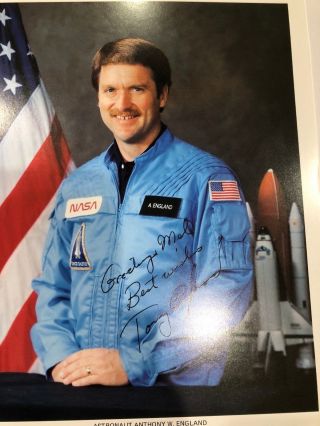 Anthony W.  England NASA Astronaut Signed 8 