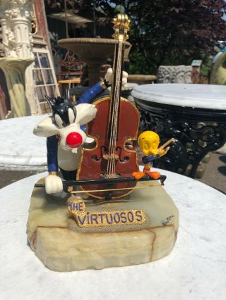 Sylvester Cat And Tweety Bird The Virtuosos Ron Lee Signed Sculpture