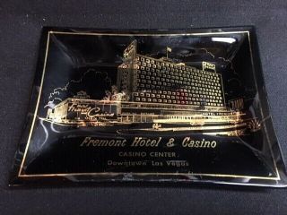Vintage Freemont Hotel & Casino Center Downtown Las Vegas Smoked Glass Ashtray
