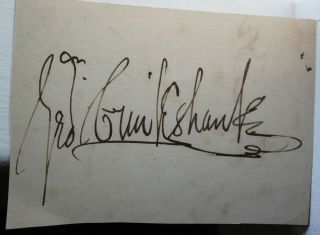 & Authentic George Cruikshank Signature Autograph British Artist