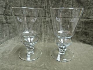 Clear Color Glass Lucid Absinthe Drink Glass Tumbler Pair With Eyes Design