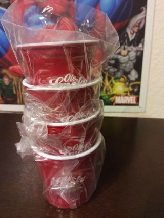 Ole Smoky Tennessee Moonshine Red Solo Cup Shot Glasses.  Set Of 4