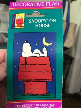 Snoopy On House Decorative Flag - 28”x44”