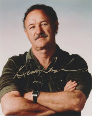 Gene Hackman - Huge Us Star - The French Connection Ink Signed 8x10 Pic