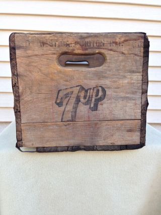 Old Vintage Hires Root Beer / 7 Up / Tru Ade Wooden Soda Advertising Box Crate