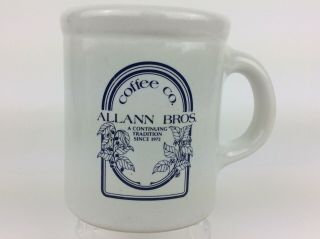 Allan Brothers Coffee Co.  Inc.  Mug Vintage 1990 The Sturdy Oregon Mug Usa