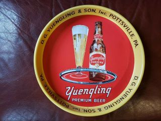 Yuengling 13 " Beer Tray With White Label On Bottle