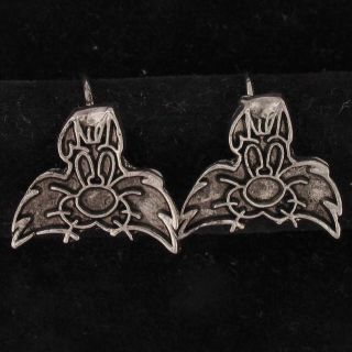 Earrings Sylvester The Cat Warner Bros Looney Tunes Silver Face Wb Store 5137
