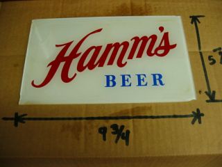 Vtg Hamms Beer Sign Glass Bar Pub Hamm 