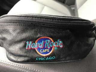 Vintage Hard Rock Cafe Chicago Leather Fanny Pack Rare Collectors Item
