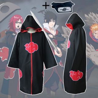 Unisex Cosplay Anime Naruto Akatsuki Itachi Uchiha Deluxe Costume Men Cloak Coat