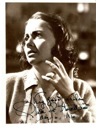 Oscar Winner Actress Olivia De Havilland,  Signed Vintage Studio Photo.  5x6