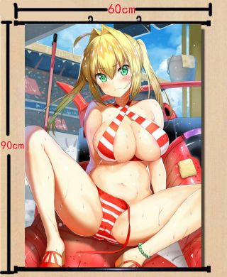 Art Anime Poster Fate Extra Last Encore Saber Wall Scroll Home Decor 60 90cm