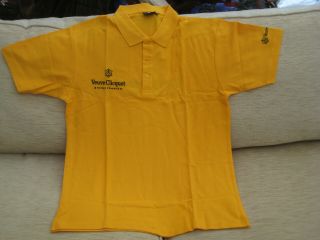 Veuve Clicquot Champagne Polo Shirt Size Large In Poly Bag 100 Cotton