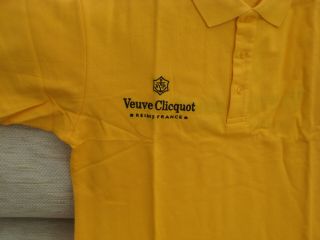 Veuve Clicquot Champagne Polo Shirt Size Large In Poly Bag 100 Cotton 3
