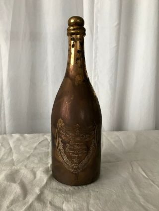 Vintage Champagne Bottle In Brass Dom Perignon - 1979