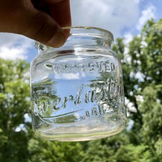 Scarce Wide Mouth Fruit Canning Jar Improved Everlasting Jar Pint 1910s 2