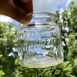 Scarce Wide Mouth Fruit Canning Jar Improved Everlasting Jar Pint 1910s 3
